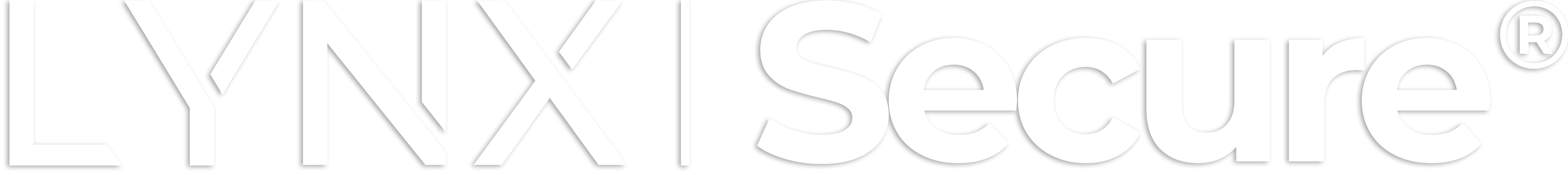 LynxSecure Logo drop shadow -white
