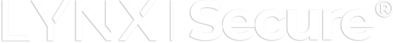 LynxSecure Logo drop shadow -white