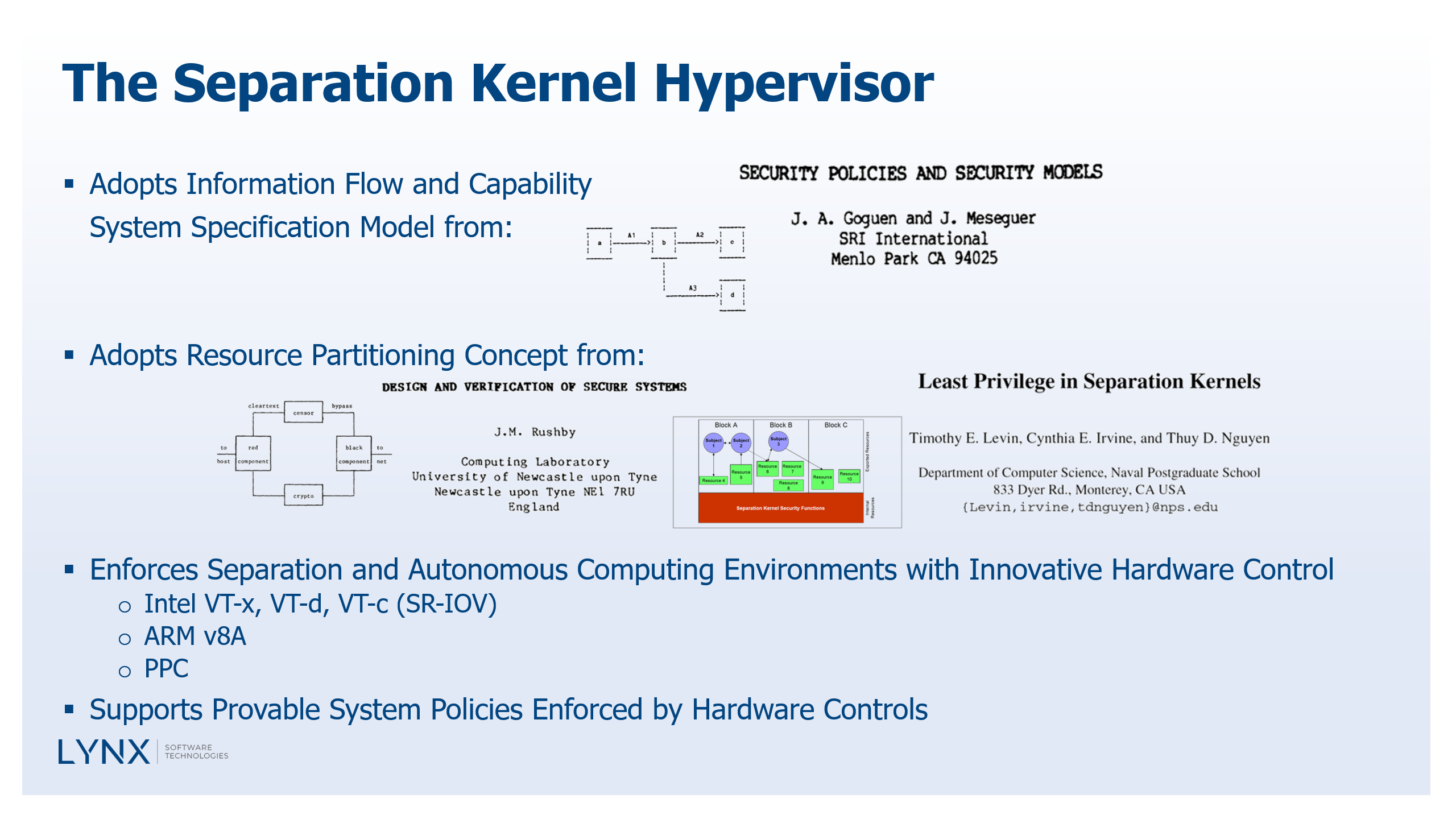 102 - The Separation Kernel Hypervisor